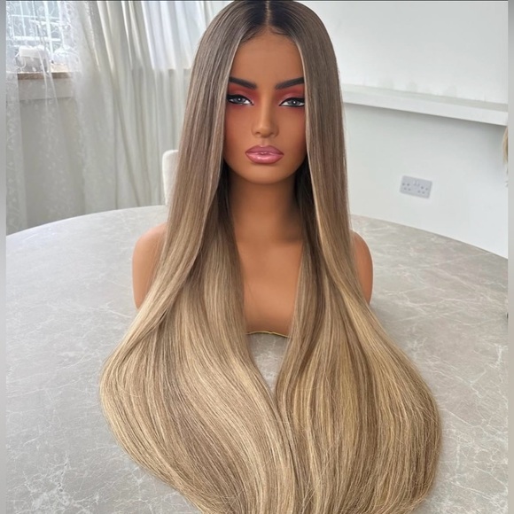 Long Straight Blonde Wig